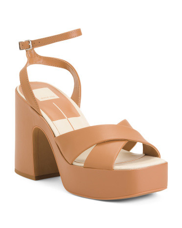 Leather Platform Heel Sandals | Marshalls