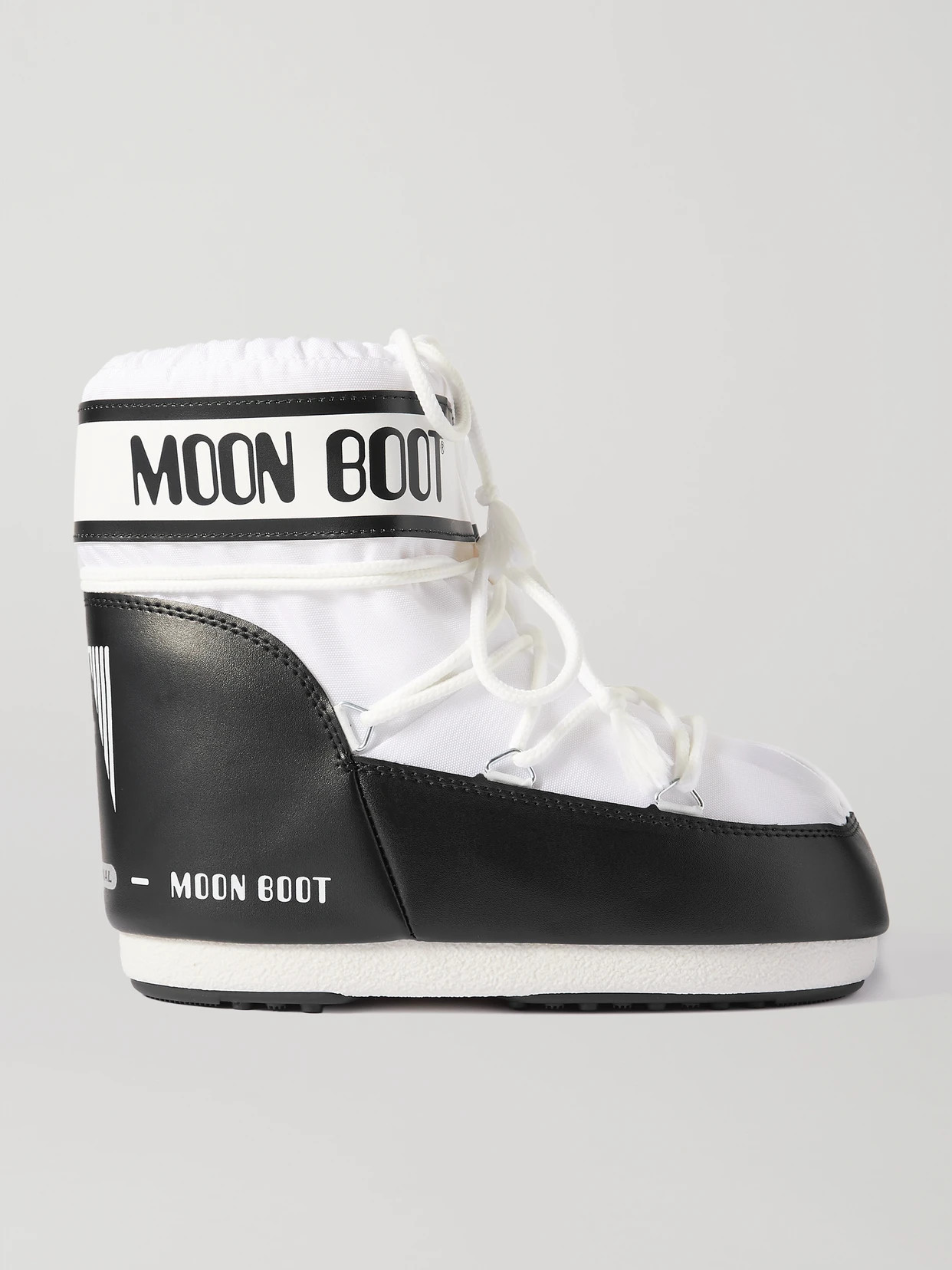 Moon Boot - Icon Low Shell And Faux Leather Snow Boots - White - 33/35 | NET-A-PORTER APAC