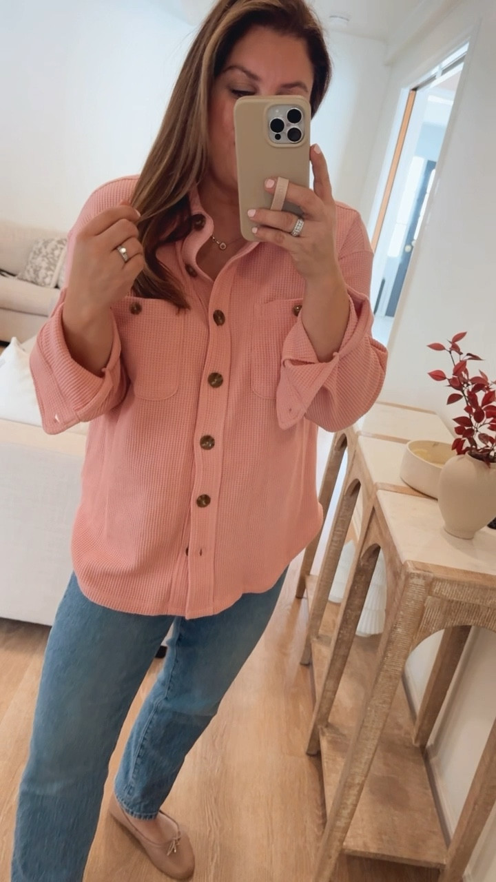 Loving this pink waffle Shacket! So comfy and perfect with length for jeans or leggings! 

Walmart Fashionn

#LTKover40 #LTKmidsize #LTKMostLoved