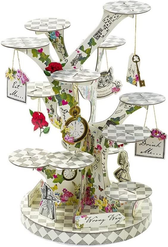 Talking Tables Alice in Wonderland Cupcake Stand, Decoration Table Centrepiece for Mad Hatter Par... | Amazon (US)