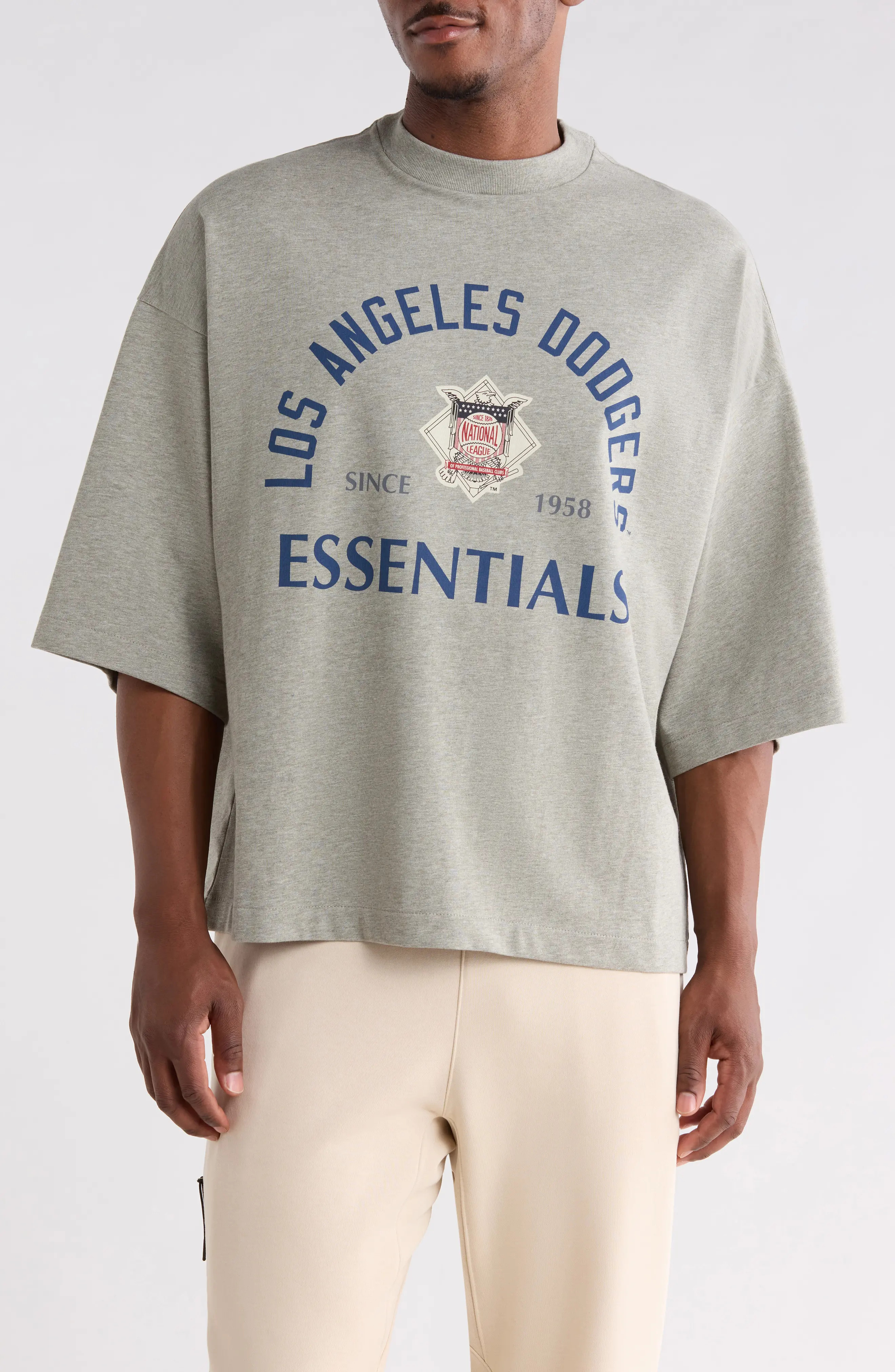 Fear of God Essentials x MLB Los Angeles Dodgers Merch Cotton Graphic T-Shirt (Men) | Nordstrom | Nordstrom