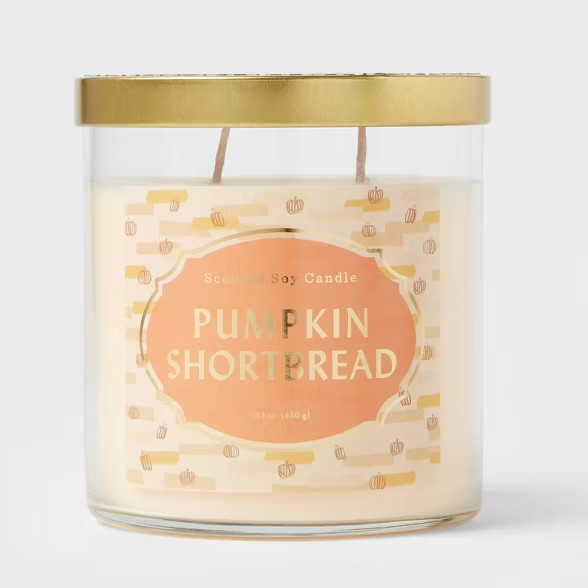 Target/Home/Home Decor/Candles & Home Fragrances/Candles‎Lidded Glass Jar Pumpkin Shortbread Ca... | Target
