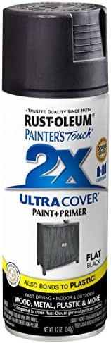 Rust-Oleum 249127 Painter's Touch 2X Ultra Cover, 12 Oz, Flat Black | Amazon (US)