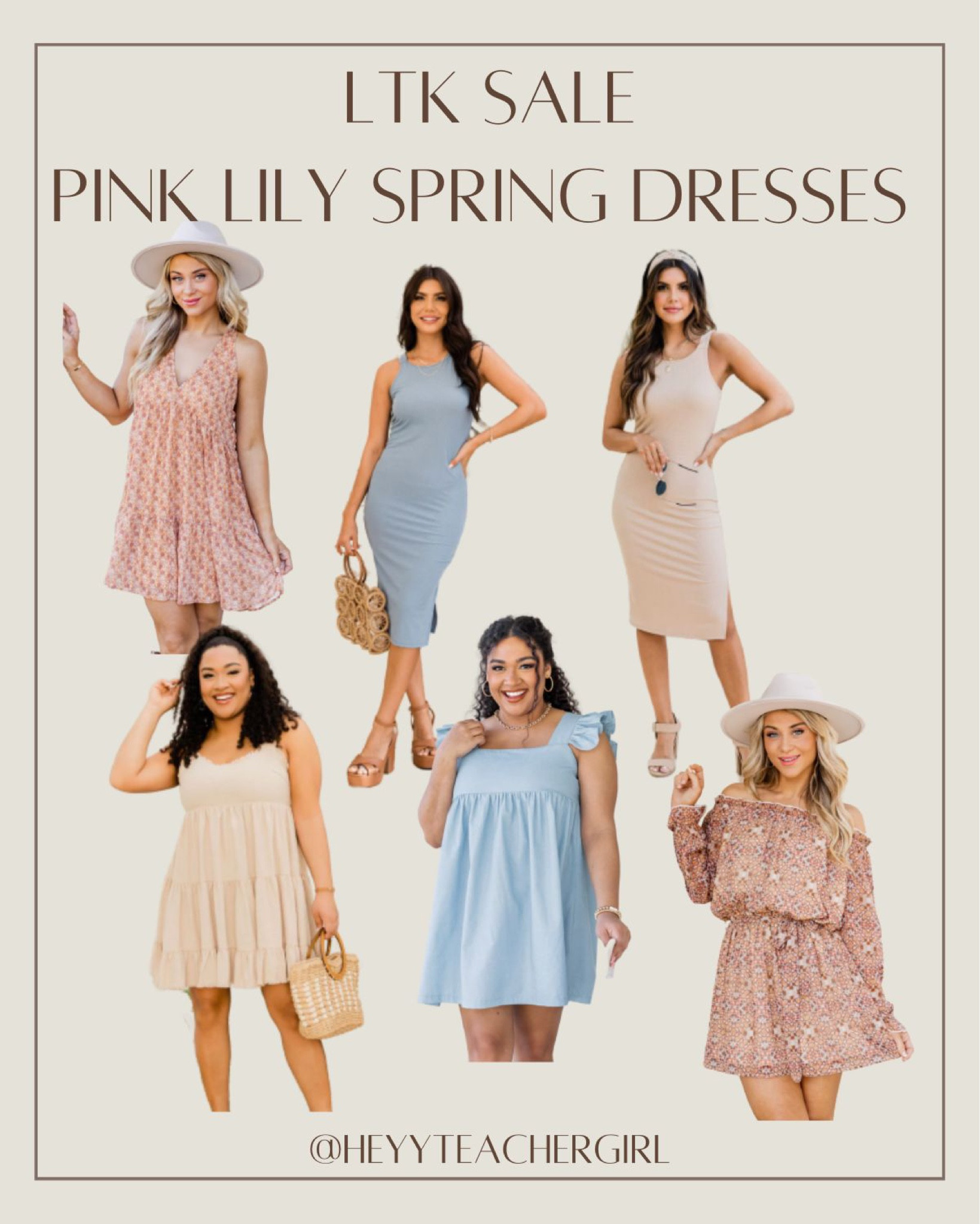 Spring dresses from Pink Lily! Perfect for brunch with the girls, date night, baby showers, any event you have this spring coming up! 

#LTKstyletip #LTKsalealert #LTKSale