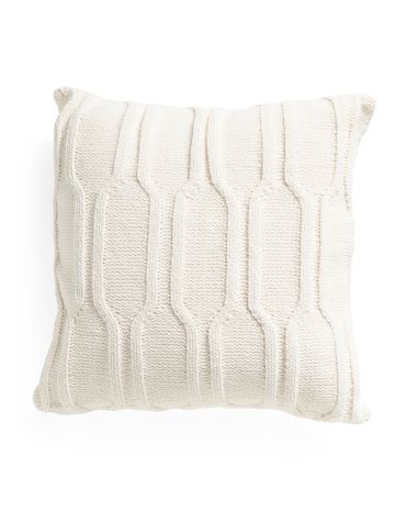 20x20 Feather Filled Sweater Knit Pillow | TJ Maxx