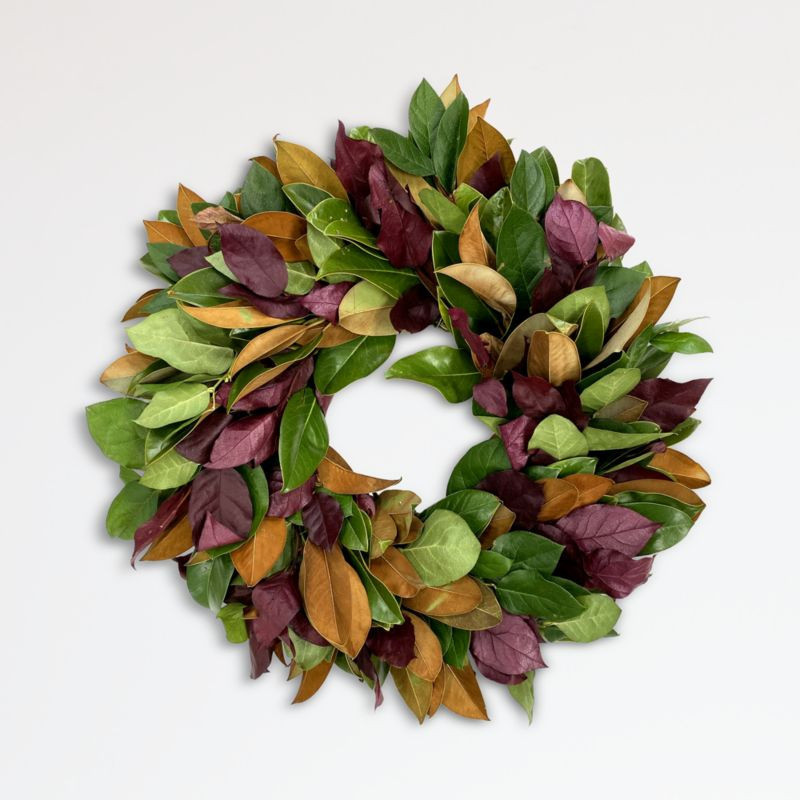 Live Magnolia Wreath 22" Fresh Crate&Barrel Finds Crate&Barrel Deals Crate&Barrel Sales | Crate & Barrel