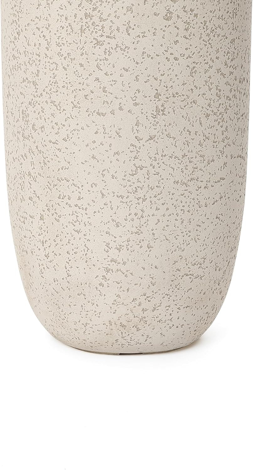 LuxenHome 22.5-Inch Tall Round Concrete Planter, Large Outdoor Indoor Decorative Plant Pot with D... | Amazon (US)