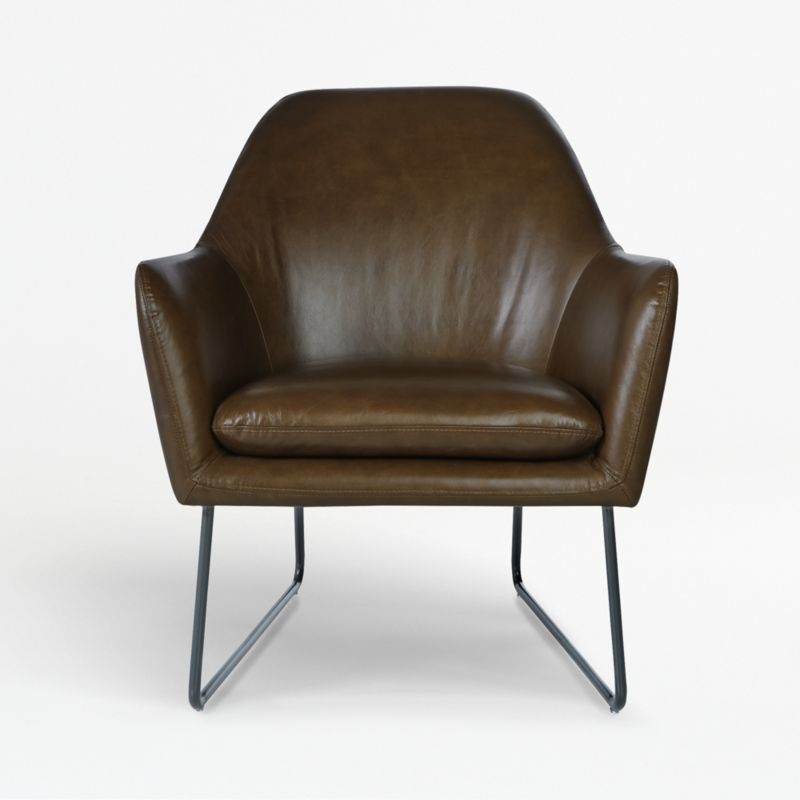 Clancy Leather Accent Chair + Reviews | Crate & Barrel | Crate & Barrel