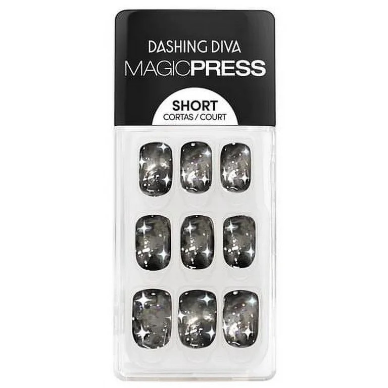 Dashing Diva Magic Press Noches Fantasmales Short Press On Uñas PO592 - Brillan en la Oscuridad ... | Walmart (US)