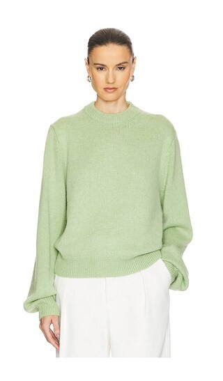 Helsa Lynnea Crew Pullover in Green. - size L | Revolve Clothing (Global)