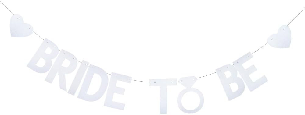 DONGLYJL Silver Glitter Bride To Be Banner for Bachelorette Party Decorations Supplies,Hen Night ... | Amazon (US)