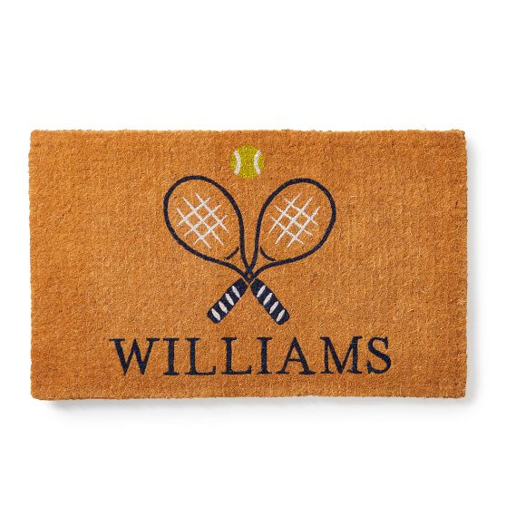 Tennis Rackets Personalized Doormat | Mark and Graham