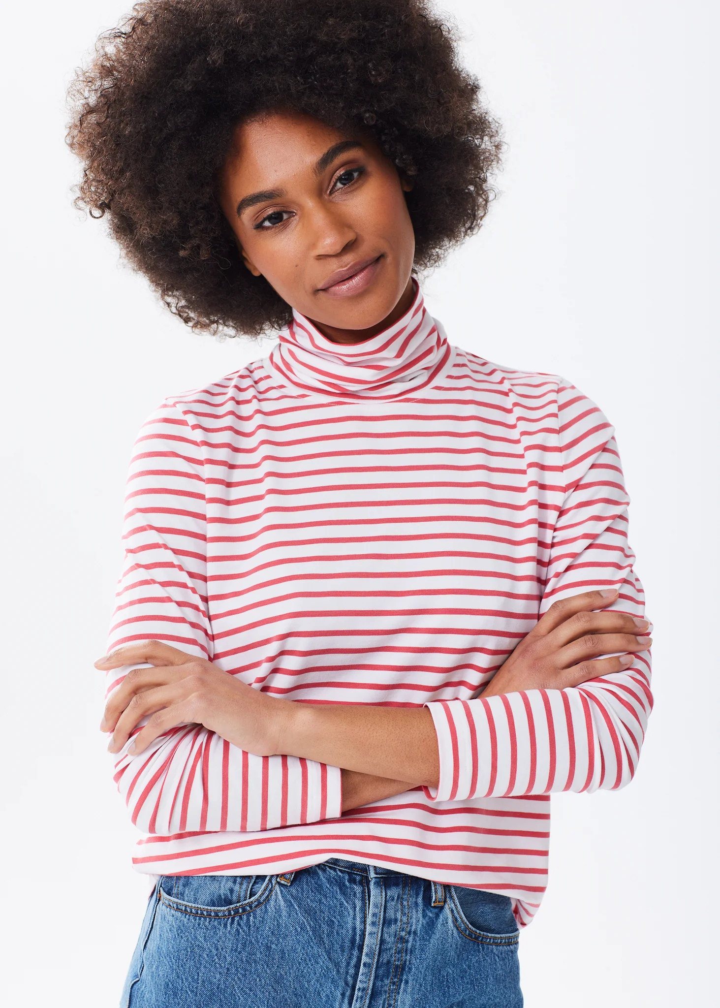The Turtleneck Tee - Striped | Alice Walk