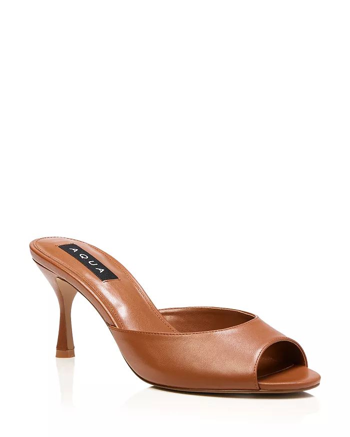 AQUA Women's Daria Slip On Mid Heel Sandals - Exclusive Shoes - Bloomingdale's | Bloomingdale's (US)