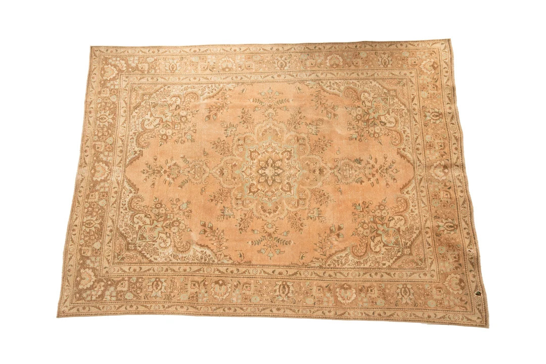 Pink Turkish Rug, Oversize Rug, Dining Room Rug, Salon Area Rug, Vintage Oushak Rug, 8.3x11.2 Ft,... | Etsy (US)