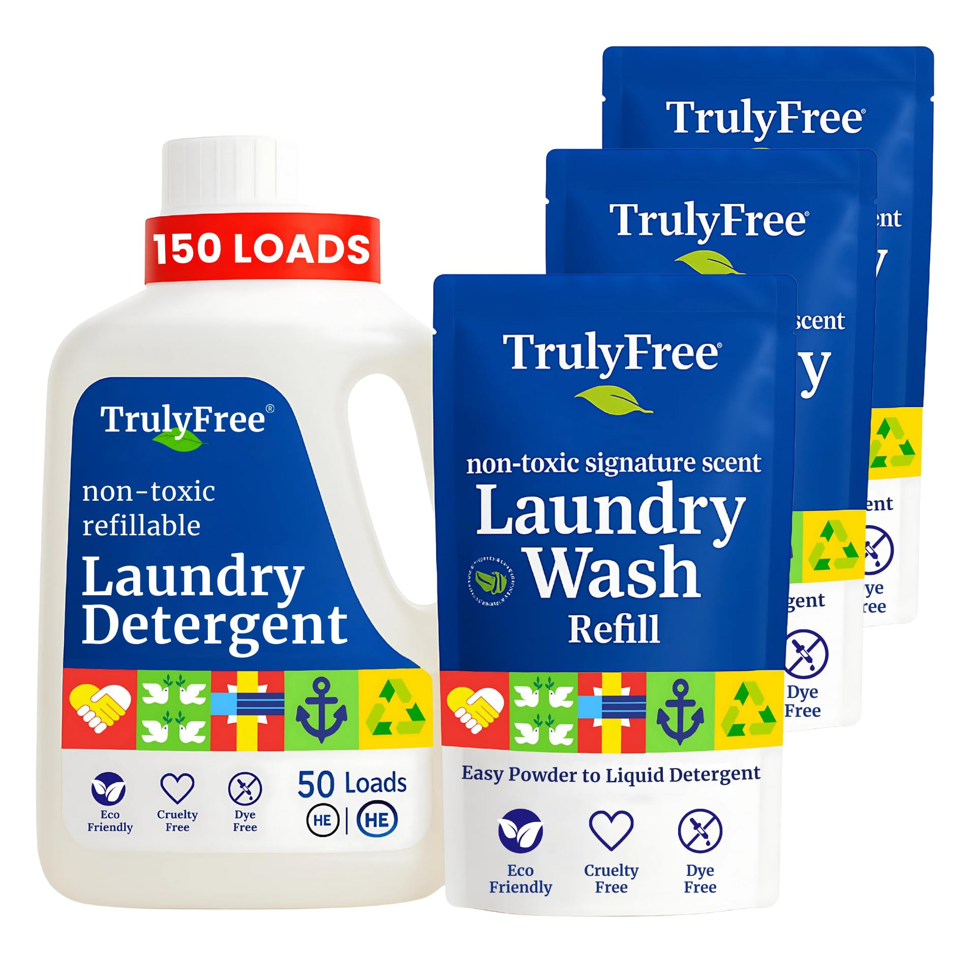 Natural Laundry Detergent for Sensitive Skin | Eco Friendly, Plant Based, Baby Clothes Safe | Cle... | Amazon (US)