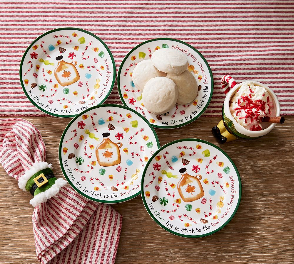 Elf Stoneware Appetizer Plates - Set of 4 | Pottery Barn (US)