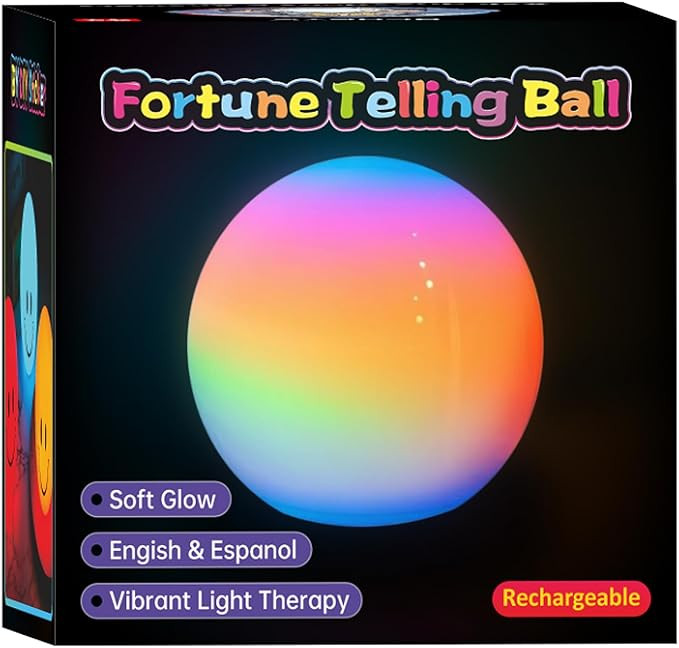BLUEYE Rechargeable Fortune Telling Ball,Remote Control,Vibrant RGB Night Light,4-7-8 Breathing L... | Amazon (US)