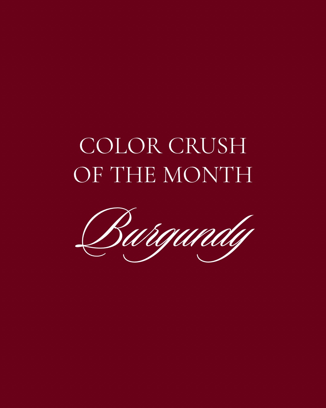 COLOR CRUSH OF THE MONTH ❤️
June's obsession? Burgundy.

We're loving how this rich wine-inspired hue adds instant depth, warmth, and sophistication without feeling overly trendy.

From statement chairs to coffee table books, lighting, textiles, and styling pieces, we rounded up some of our favorite burgundy finds for the month.