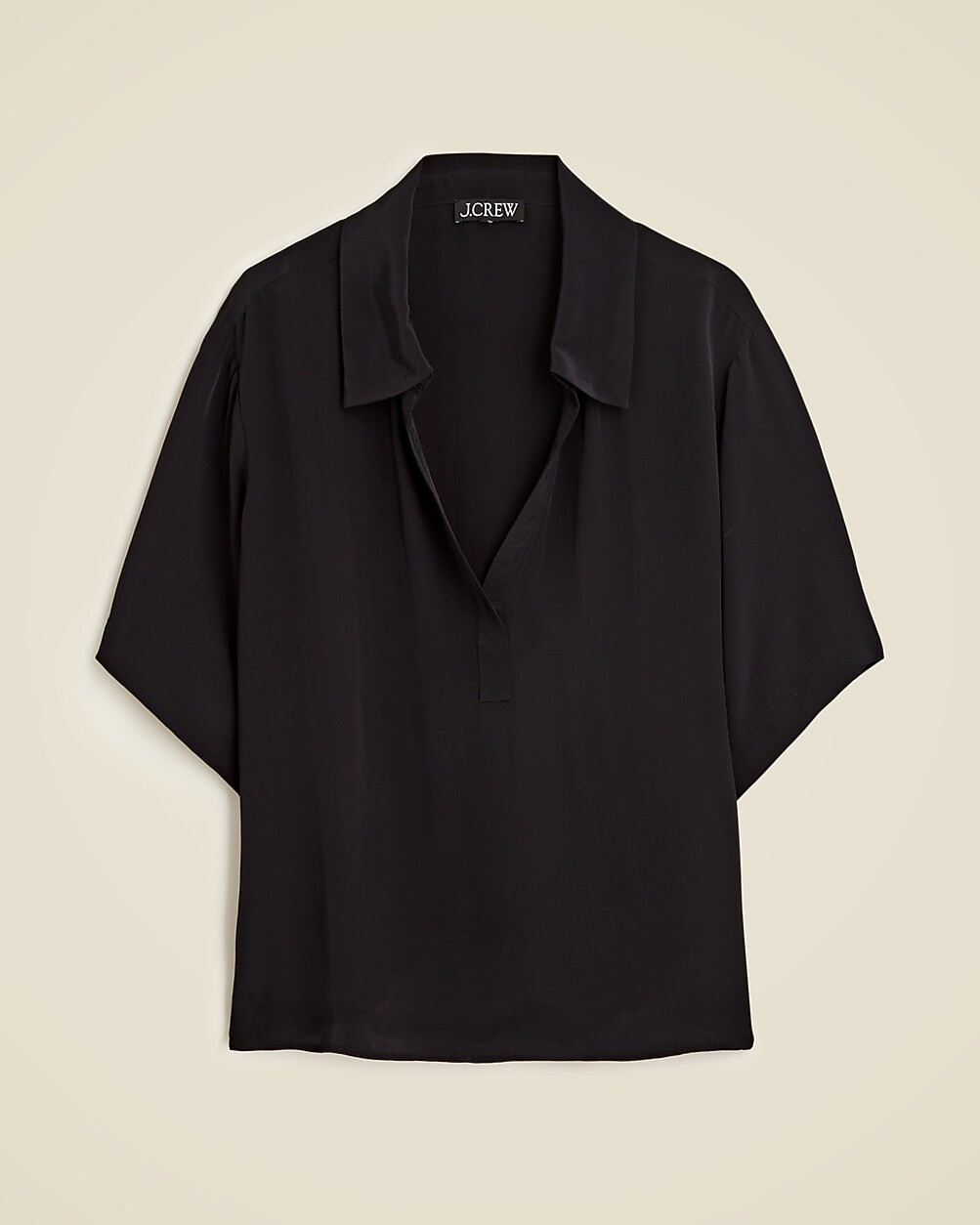 Bungalow popover top in crepe de chine | J. Crew US