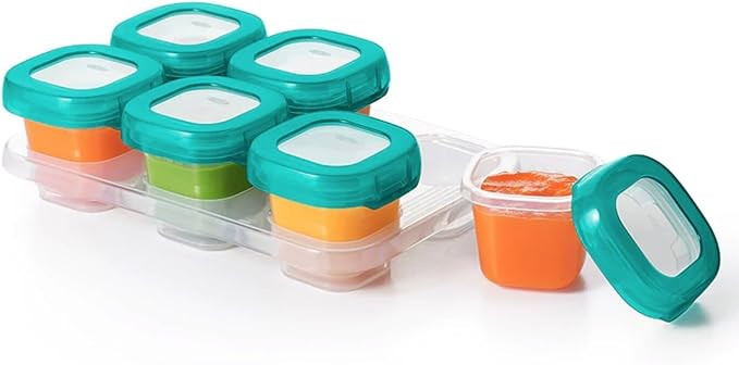 OXO Tot Baby Blocks Freezer Storage Containers 2 Oz - Teal | Amazon (US)