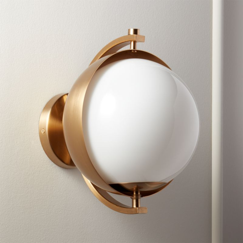 Moon Hanging Sconce Brass + Reviews | CB2 | CB2