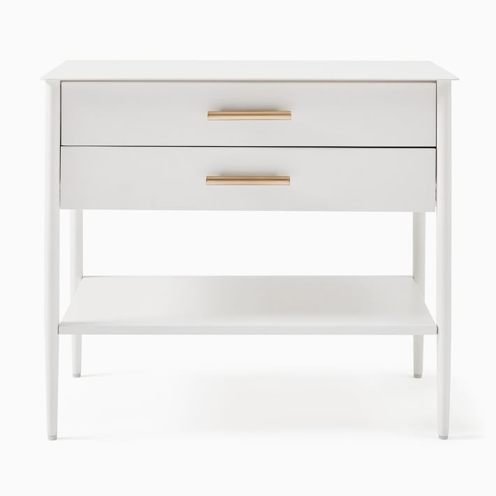 Metalwork Grand Nightstand - White | West Elm (US)