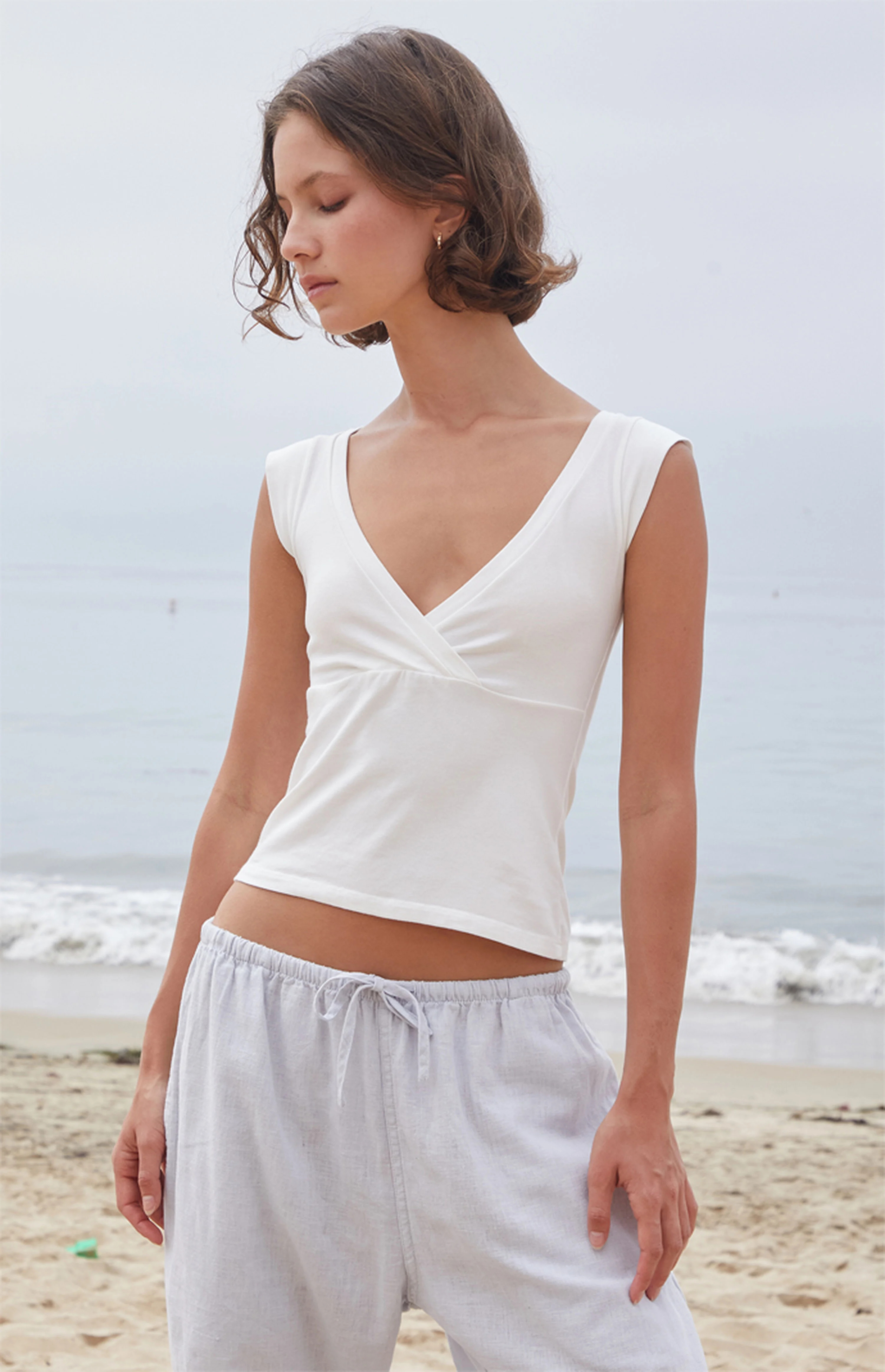 John Galt White Amara Tank Top | PacSun