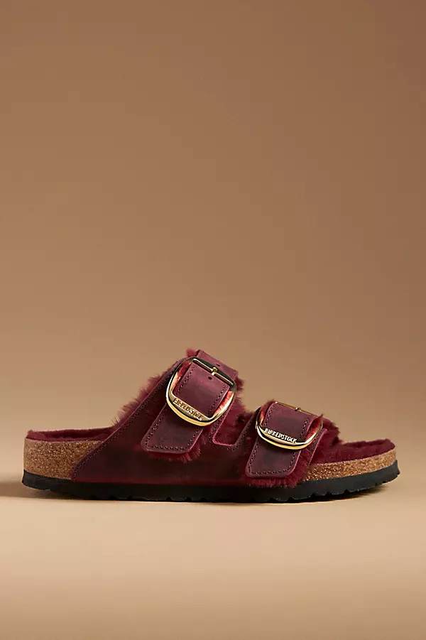 Arizona Big Buckle Shearling Sandals | Anthropologie (US)