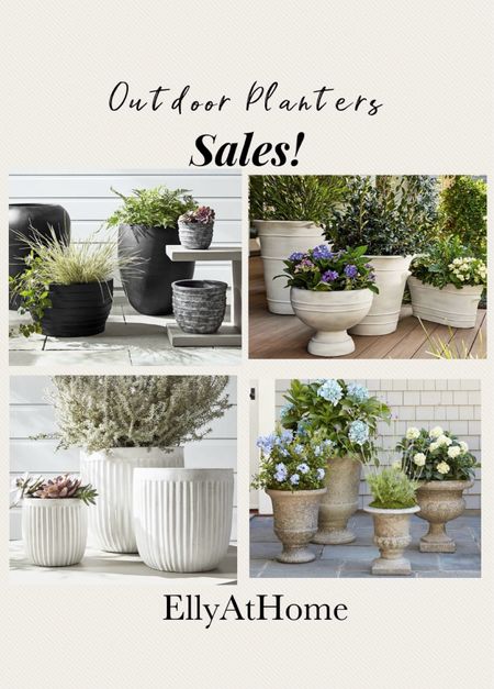Outdoor planters on sale and clearance at Pottery Barn. Shop a variety of styles, sizes and colors. Porch, patio, backyard. 

#LTKSaleAlert #LTKSeasonal #LTKHome