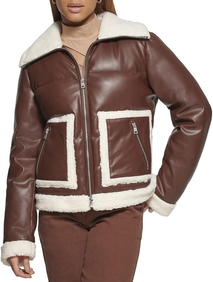 Levi's Women's Breanna Faux Fur Puffer Jacket (Standard & Plus Sizes) | Amazon (US)