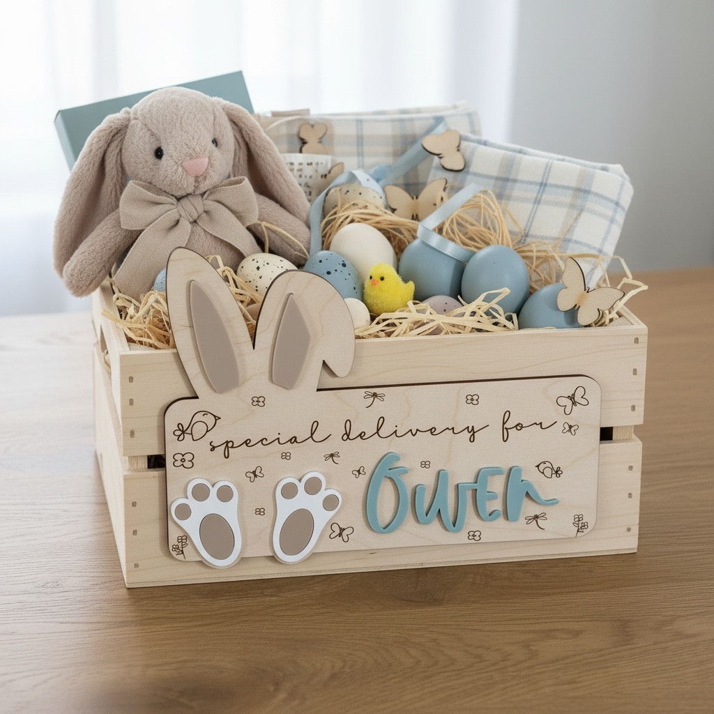 The cutest way to make Easter morning extra special 🐰✨  

These personalized Easter crate signs add the sweetest touch to baskets and make such a special keepsake to reuse every year. Each one is laser cut from real birch and finished with raised acrylic bunny ears, paws, and a custom name.  

Perfect for Easter baskets, crate displays, egg hunts, or spring décor.  

• Personalized name  
• Laser cut + engraved wood  
• 3D acrylic bunny details  
• 10” wide plaque  

Crate not included.  

Tap the link to shop and personalize yours before Easter! 🐣🌷  

#easterbasket #personalizedeaster #easterdecor #easterbaskets #customkidsgifts #springdecor #eastergiftideas #momlife #ltkhome #ltkseasonal

#LTKSpringSale #LTKHome #LTKKids