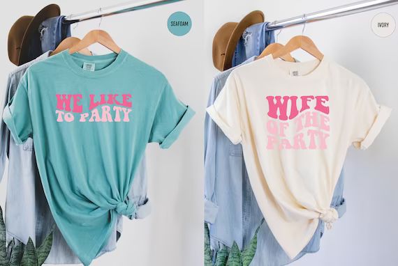 Comfort Colors Bachelorette Party Shirts Wife of the Party - Etsy | Etsy (US)