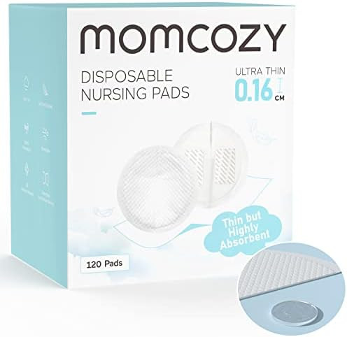 Momcozy Ultra-Thin Disposable Nursing Pads, Ultra-Absorbent No-Leak, 120PCS | Amazon (US)