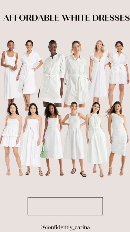 Sharing lots of affordable white dresses from Walmart and Target! These are perfect for all the bridal events - showers, bachelorettes, and even just a cute summer outfit✨

#LTKmidsize #LTKstyletip #LTKwedding