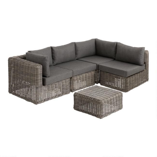 Gray Zahara Modular Outdoor Sectional Collection | World Market