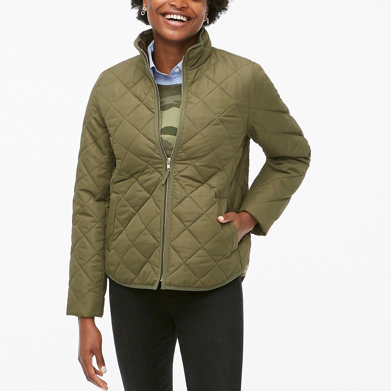 Diamond quilted puffer jacket | J.Crew Factory