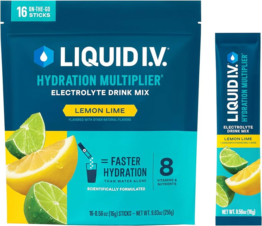 Liquid I.V.® Hydration Multiplier - Lemon Lime | Electrolyte Powder Drink Mix | 1 Pack (16 Servi... | Amazon (US)