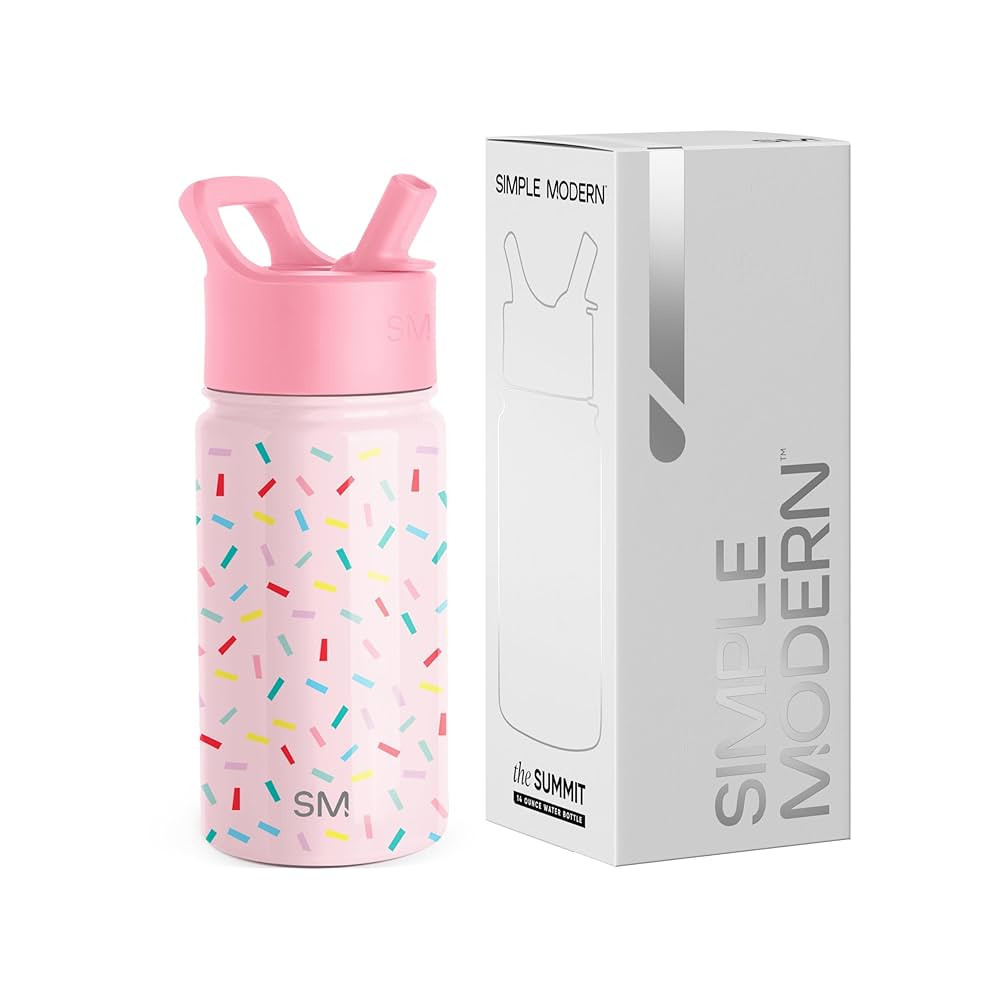 Simple Modern Kids Summit Water Bottle with Straw Lid | 14oz Stainless Steel Cup Insulated Tumble... | Amazon (US)
