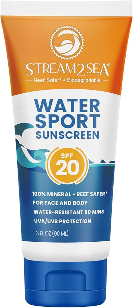 STREAM 2 SEA SPF 20 Biodegradable Mineral Sunscreen, 3 Fl oz Paraben Free Non Greasy and Moisturi... | Amazon (US)