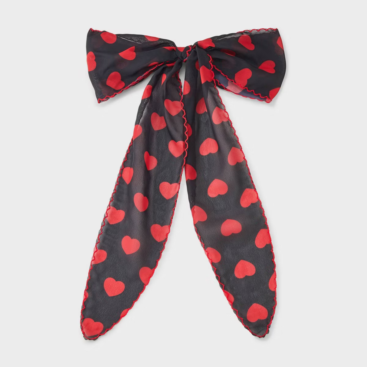 Scallop Trim Heart Bow Hair Barrette - A New Day™ Pink | Target