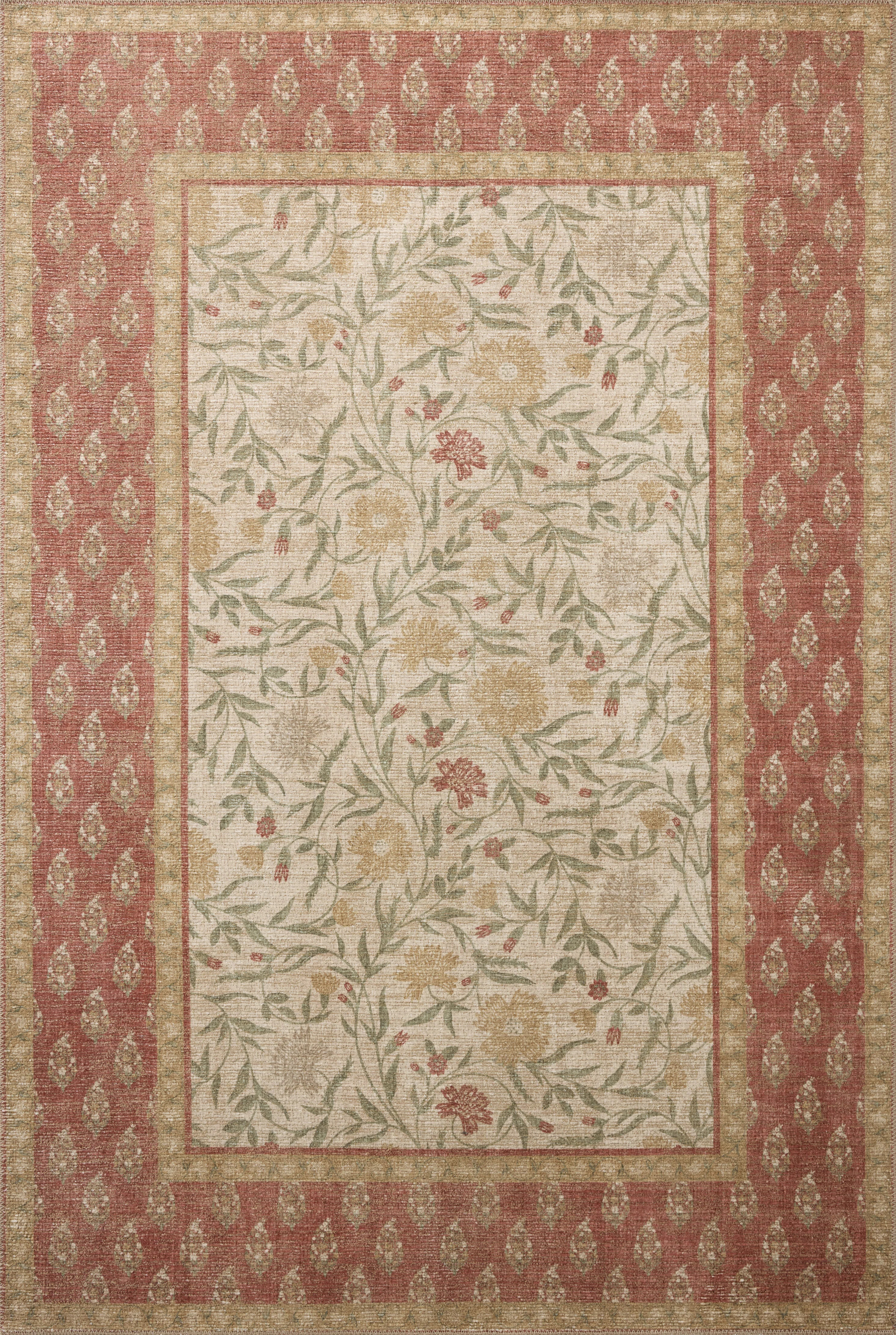 Rifle Paper Co. x Loloi Rifle Paper Company x Loloi Edinburgh Ivory / Spice  Area Rug | Wayfair | Wayfair North America