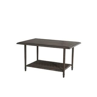 Hampton Bay Windsor Brown Steel Outdoor Coffee Table A208003600 - The Home Depot | The Home Depot