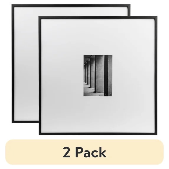 (2 pack) Better Homes & Gardens – 5x7 Picture Frame – Black Matted Gallery Wall Photo Frame | Walmart (US)