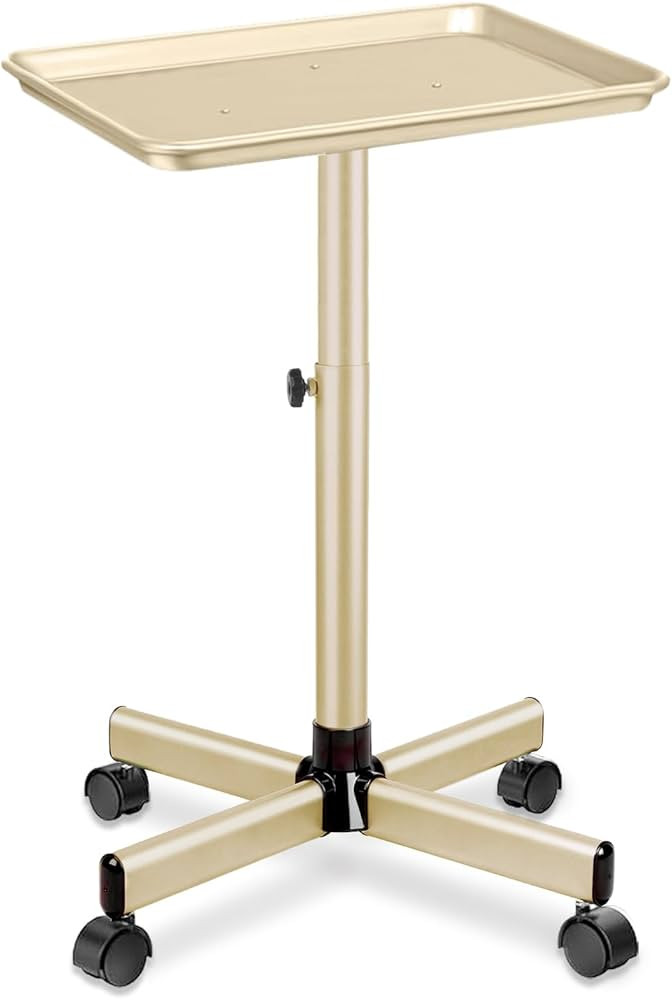 Salon Tray Wheels Tattoo Tray Rolling Trolley Stabilized Salon Service Trays Height Adjustble Hai... | Amazon (US)