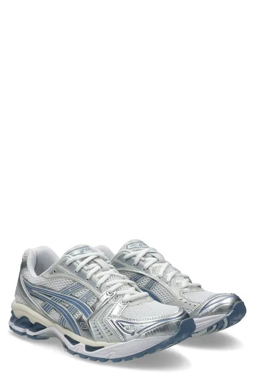 ASICS® Gender Inclusive GEL-KAYANO® 14 Sneaker in White/light Navy at Nordstrom, Size 5.5 | Nordstrom
