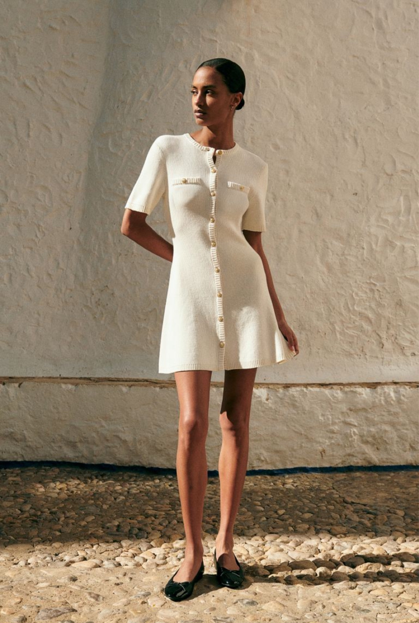 hm rib knit button front dress DianaRitaSilva on LTK