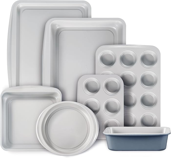 CAROTE 7-Piece Nonstick Stackable Baking Pans Set - Bakeware Sets Including Cookie Sheets for Bak... | Amazon (US)