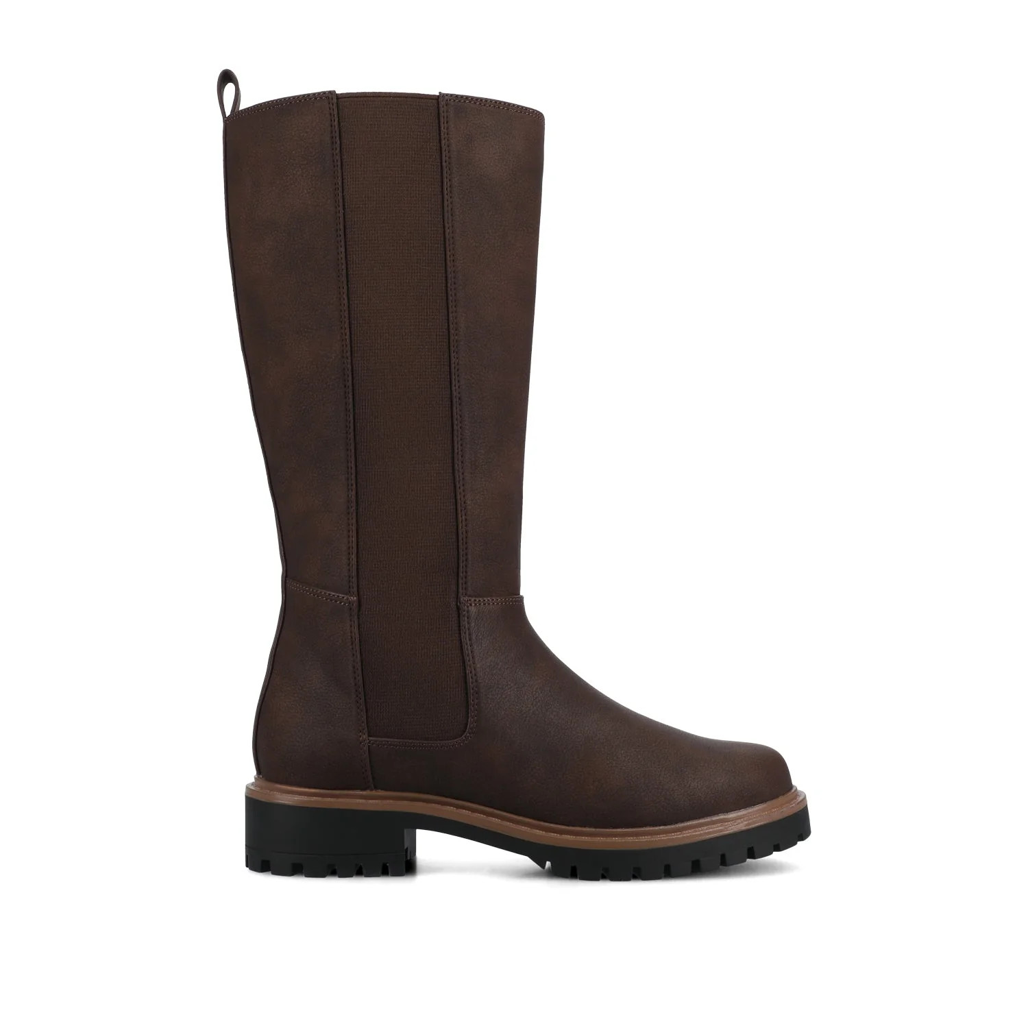 BRANDI KNEE HIGH BOOTS IN WIDE CALF - Vintage Chocolate | Journee Collection