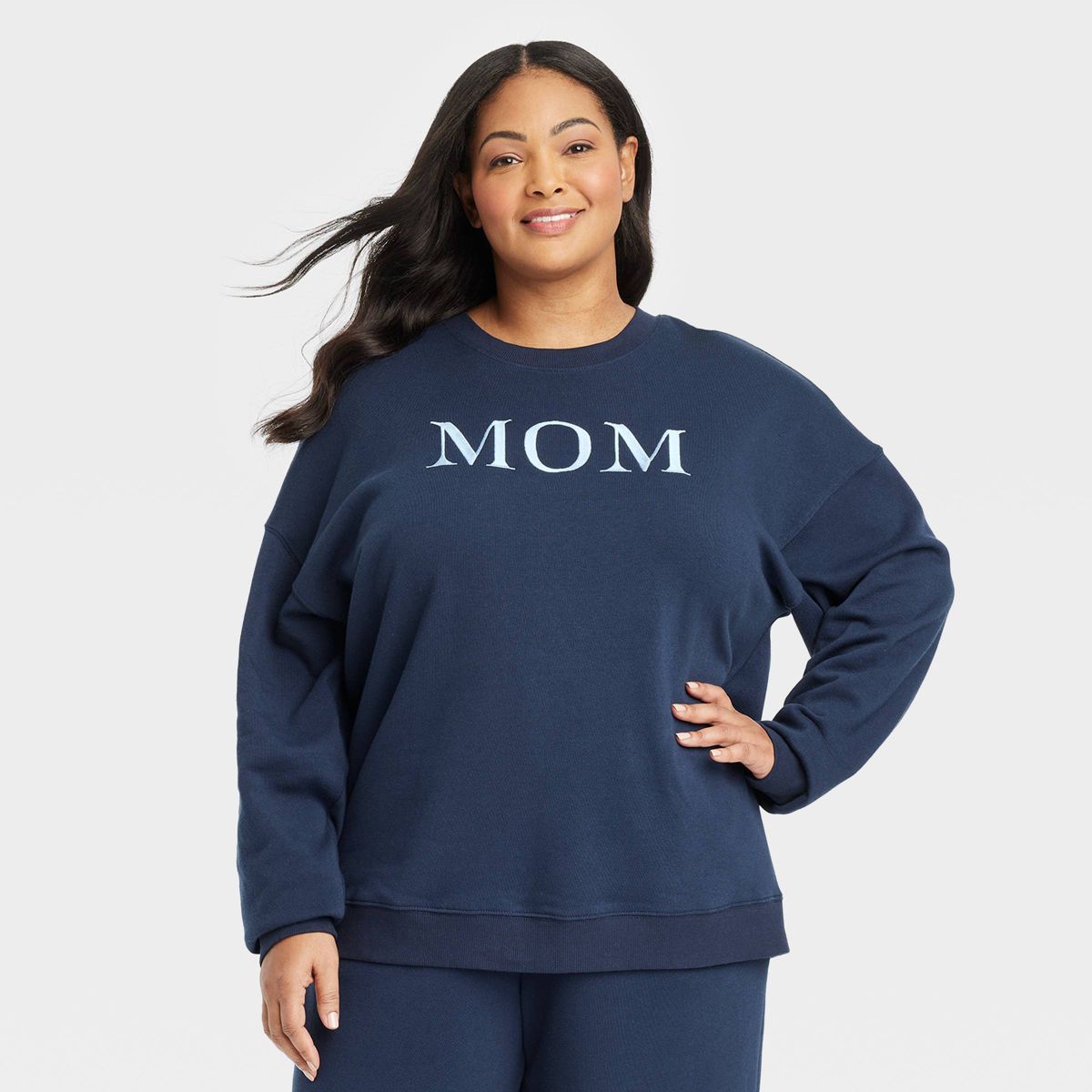 Women's Mom Graphic Sweatshirt - Blue | Target